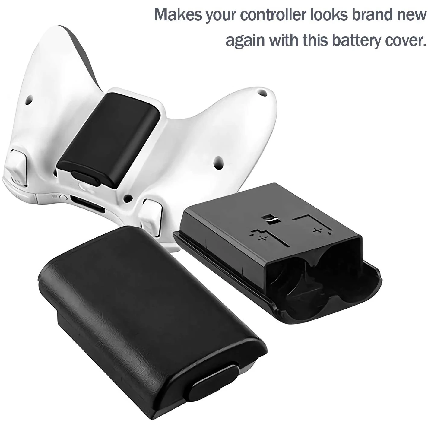 Battery Pack Cover Shell Shield Case Kit for Xbox 360 Wireless Controller High Quality Black Battery Cover Shell