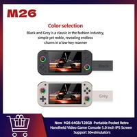 2025 M26 64GB/128GB  Portable Pocket Retro Handheld Video Game Console 5.0 Inch IPS Screen  Support 30+simulators