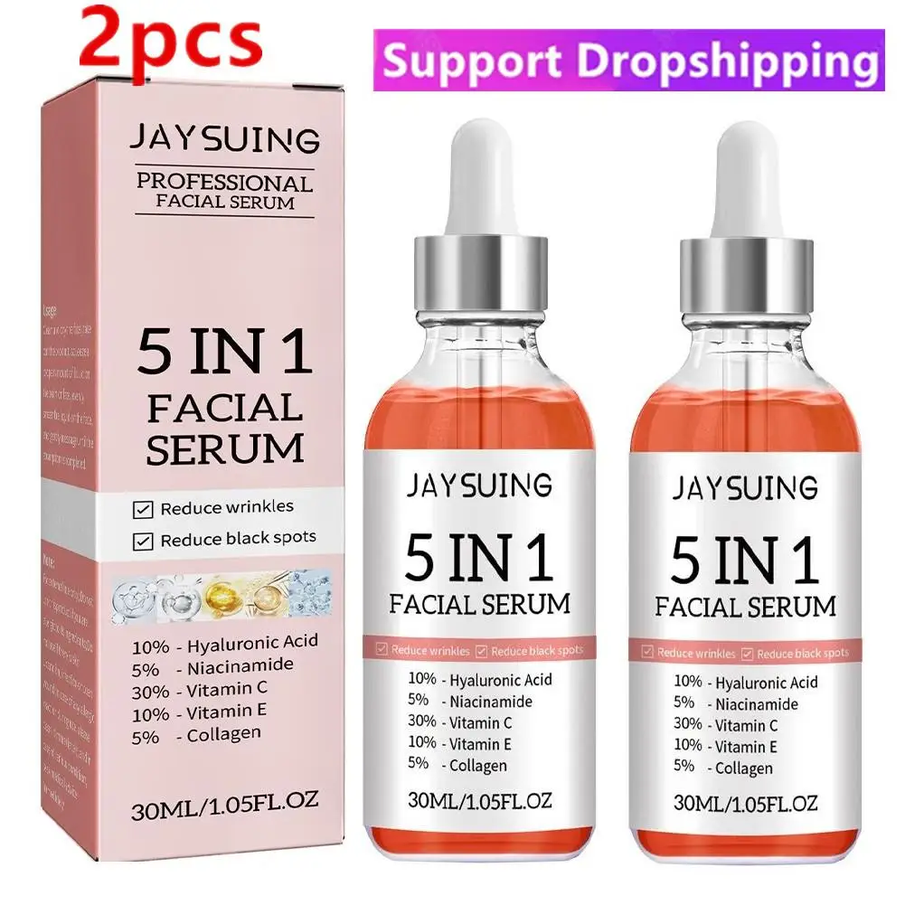 

2X Vitamin C Face Serum Nourishes Moisturizes Plumping Anti-Aging Face Serum Anti-Wrinkle Firming Reduce Dark Spots Fine Lines