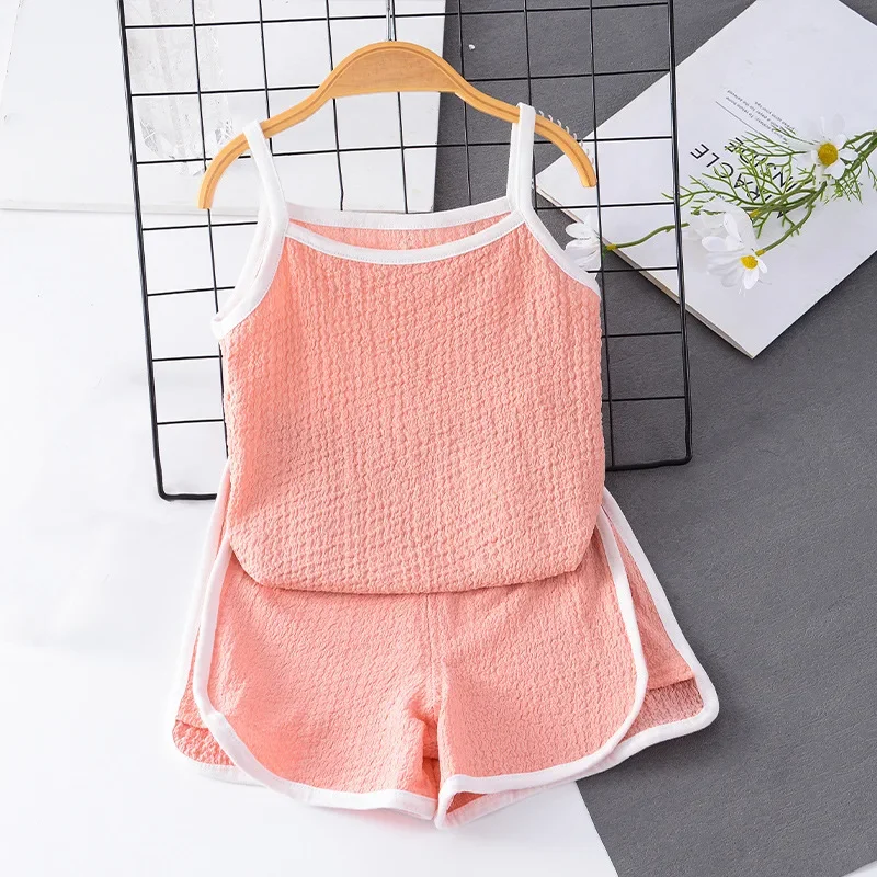 2025 New Girls Vest Sets Summer Baby Thin Style Shorts Girls Clothes Children Clothing Set Kids Casual Sets for Children image 6