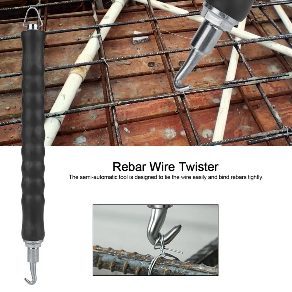 Fast Tying Semi-automatic Steel Bar Hook Straight Pull Labor Saving Rebar Tying Tool High Hardness Wire Tying Hook Worker Use