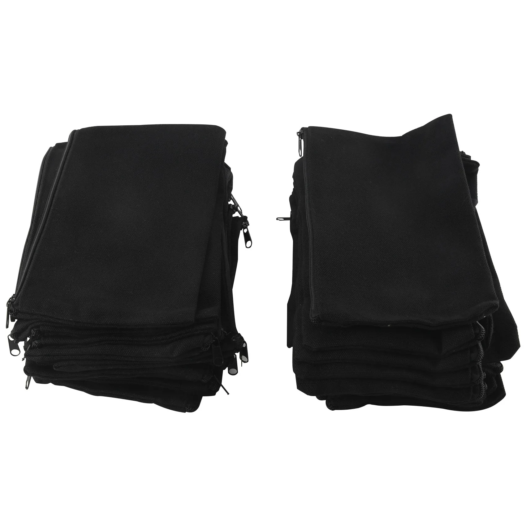 

A32P_40 Pcs Canvas Zipper Pouch Bags Canvas Makeup Bags Pencil Case Blank DIY Craft Bags for Travel DIY Craft School Black