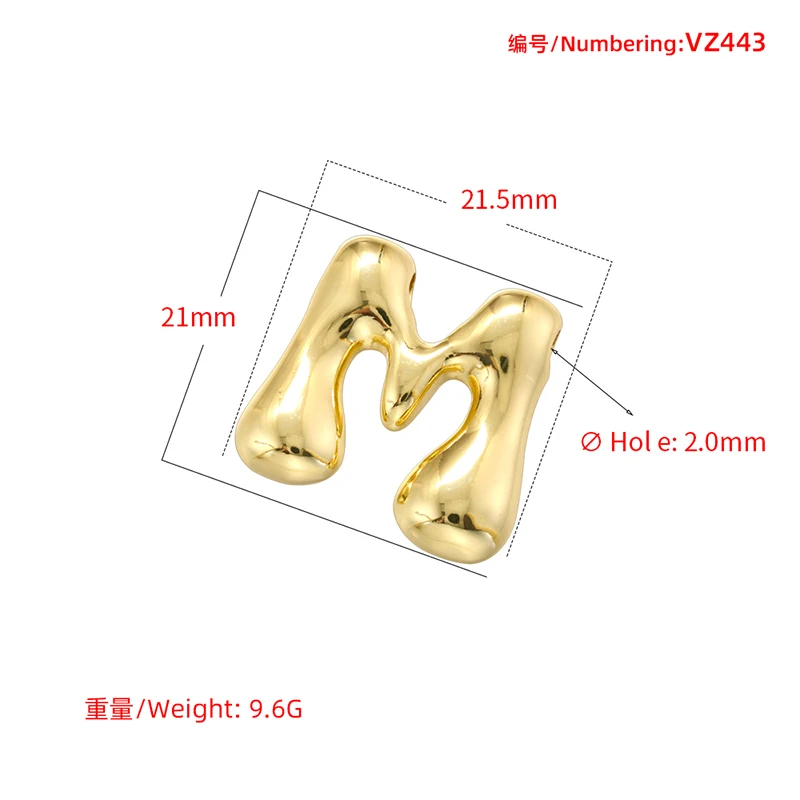 High Quality Initial Letter Pendant for DIY Jewellery