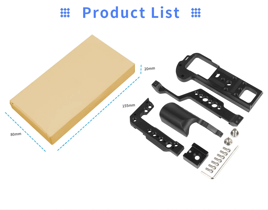 BGNing Aluminium Legierung Kamera Käfig Schutzhülle Stabilisator mit Kalten Schuh Halter für FUJI XT20/XT30 XT30II Kamera Schutzhülle – Detail 6