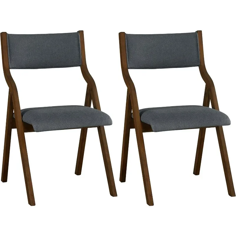 

Ball & Cast Modern Folding Chairs Foldable Dining Chairs Set of 2, 18" Seat Height, Dark Grey