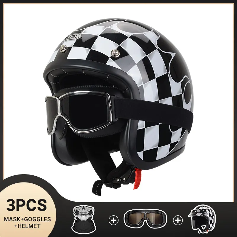 Motorcycle Safety Crash Capacete Electric Motorbike Riding Racing Protective Helmet Headpiece Riding Open Face Helmet For Men