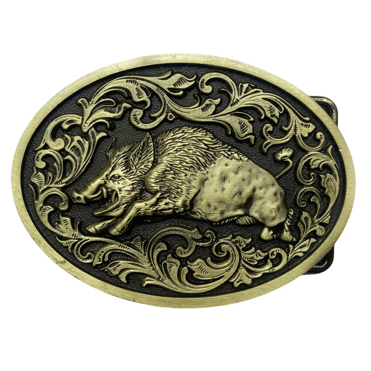 1pcs Vintage Western Cowboys Running Wild Boar Western Belt Buckle Good Embossed-craft Gifts