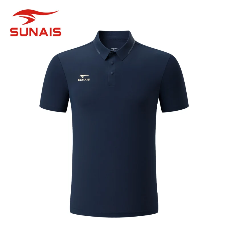 SUNAIS Summer Men Solid Polo Shirt Breathable Quick Dry Cool Fabric Outdoor Casual Business Short Sleeve Top 630621