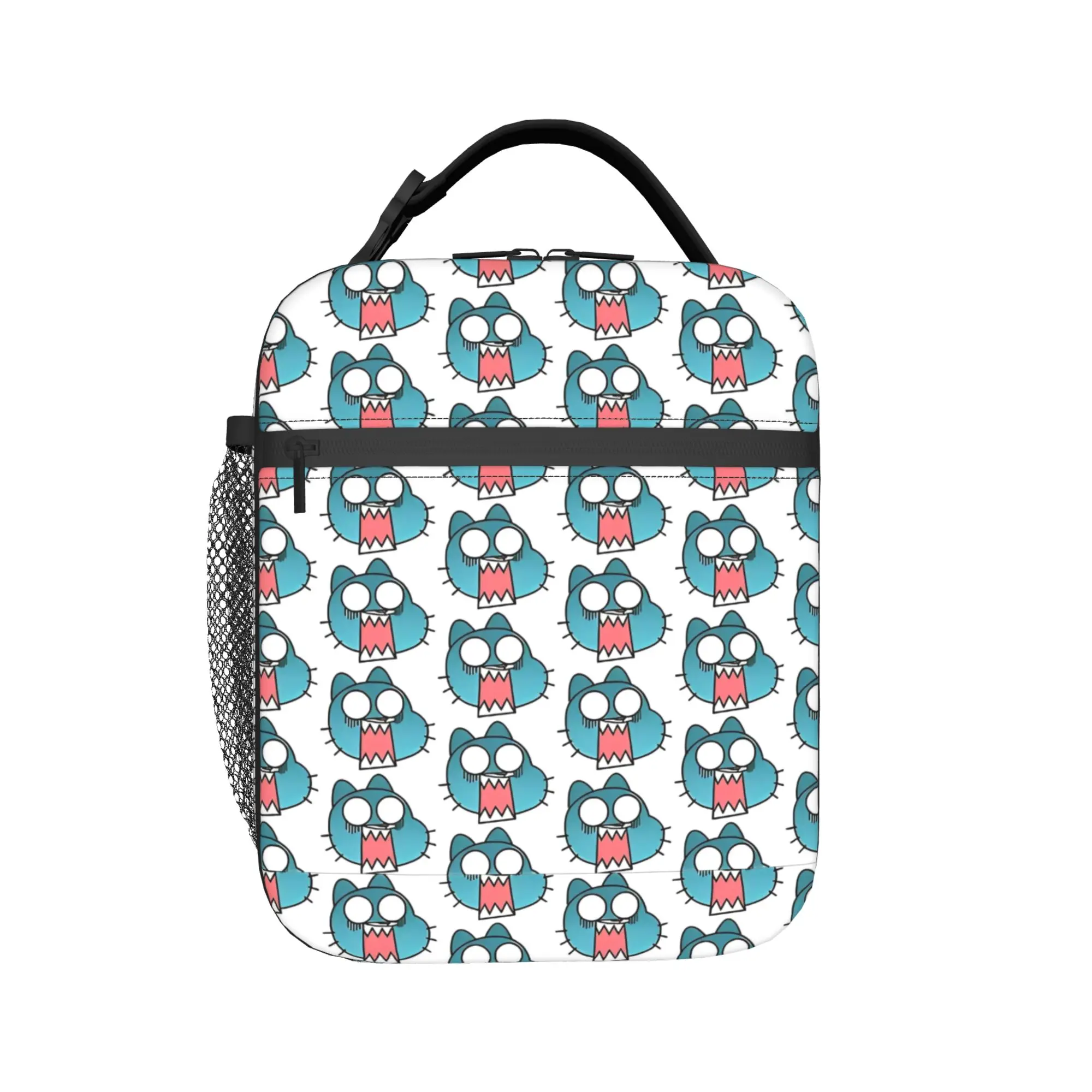 Cute Cartoon Comedy Insulated Lunch Bags Thermal Bag Lunch Container The Amazing World Of Gumballs  Large Tote Lunch Box