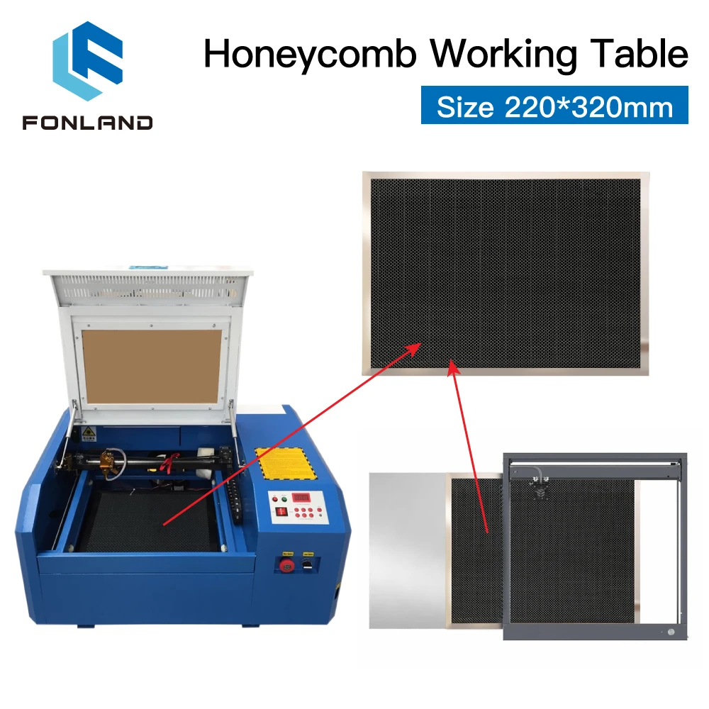 Fonland Laser Engraving Machine Fast Speed Cutting Tool Carving Honeycomb Working Table 7.5mm For Co2 Cutting Machine