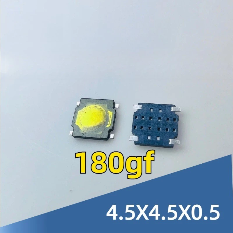 100Pcs/Lot Slim Touch Switch 4.5*4.5*0.55mm Patch Button 4 Feet Brass Membrane Switch 180gf 250gf