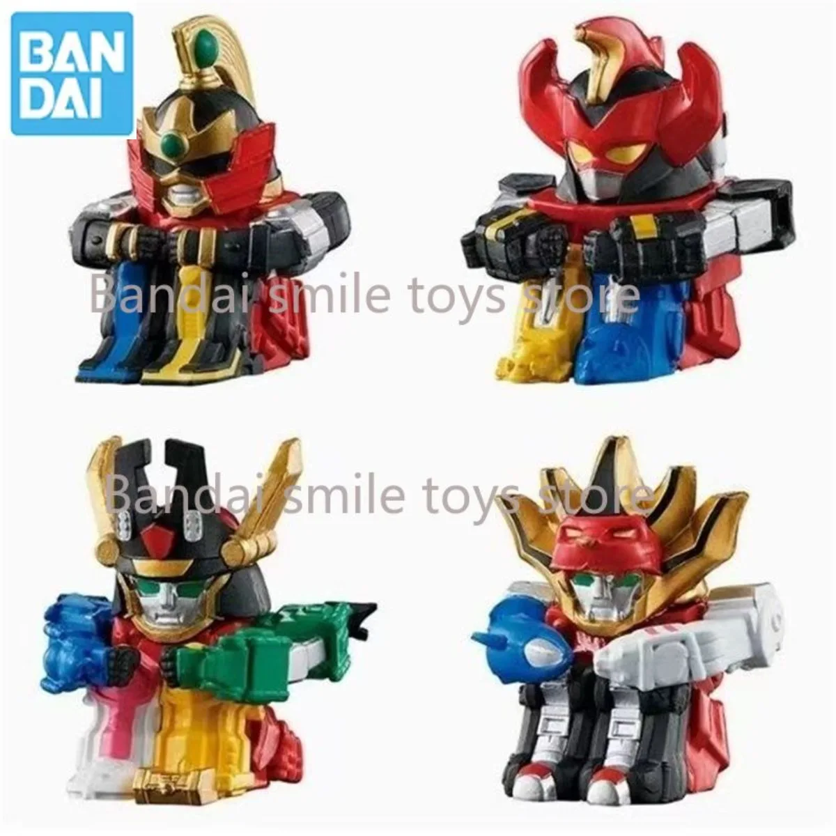 Bandai Original Gashapon El robot súper sentai está esperando una estatuilla sentada de un regalo de personaje de acción de anime