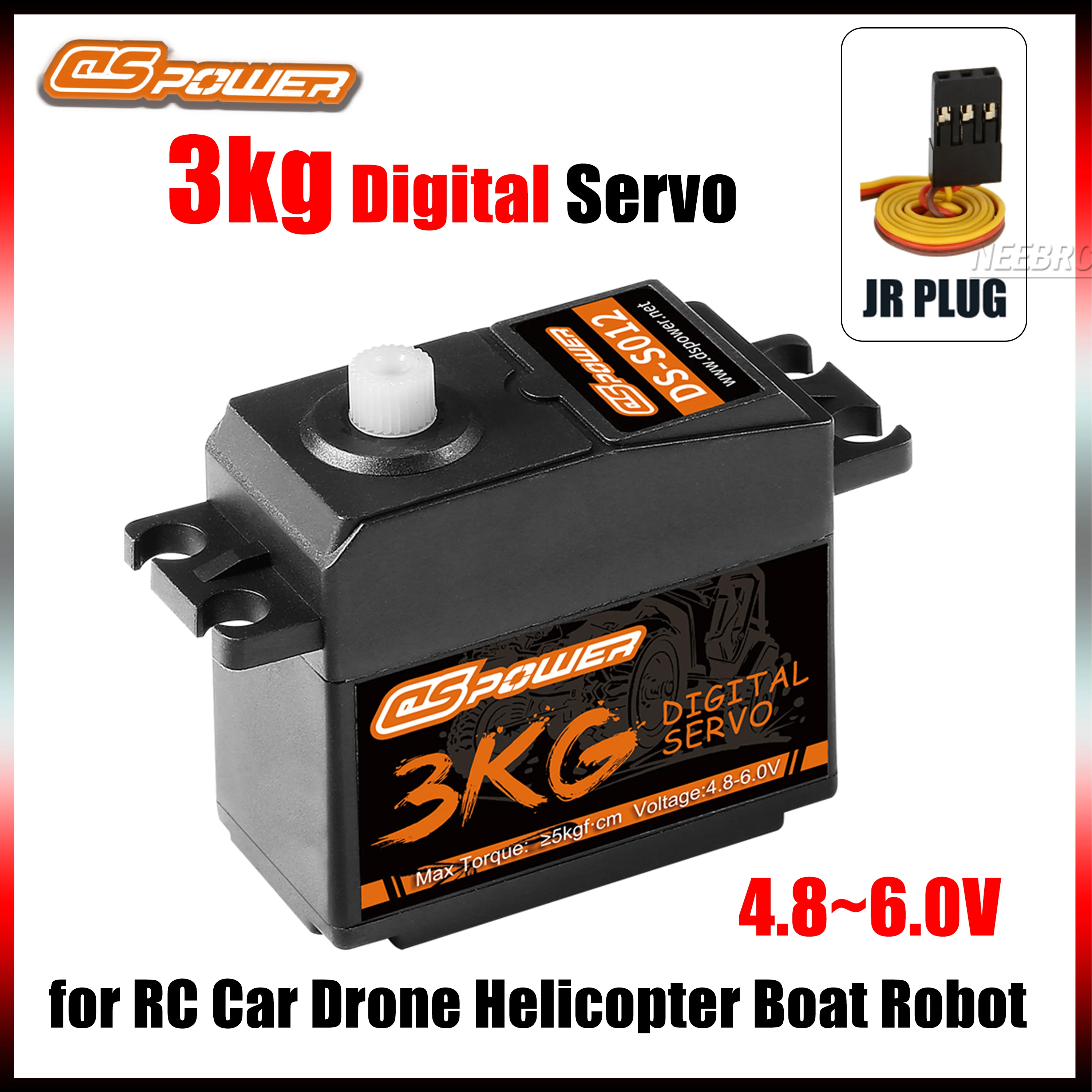 DSpower 3 كجم البلاستيك والعتاد الأساسية موتور أجهزة صغيرة رقمية 4.8 ~ 6.0 فولت ل RC سيارة طائرة مروحية لعبة بدون طيار قارب روبوت Wltoys محوري