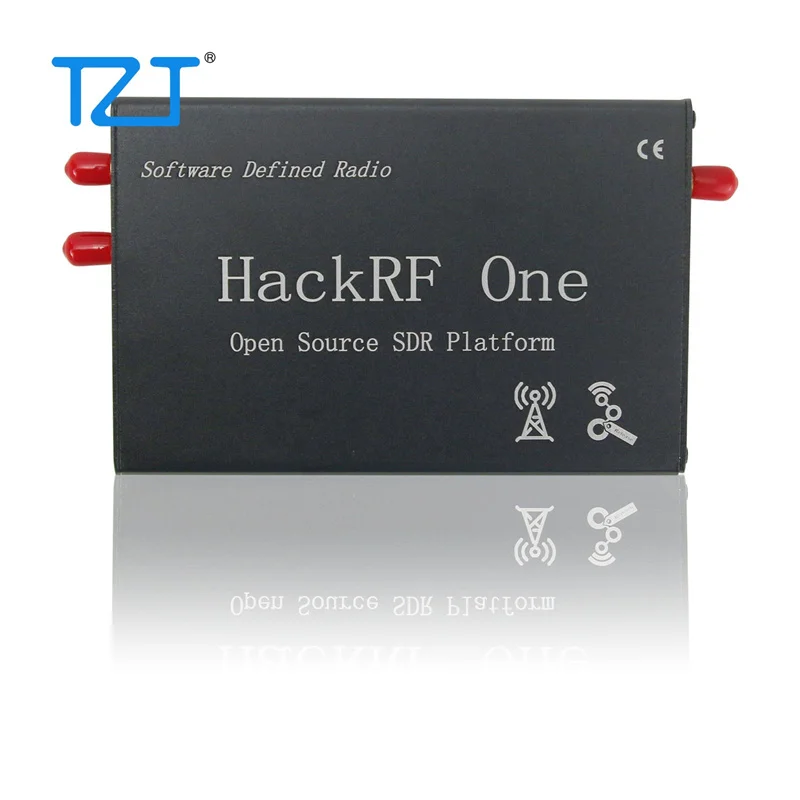 Tzt 1mhz-6ghz hackrf um sdr open source board + escudo da liga de alumínio + oscilador de cristal de alta precisão