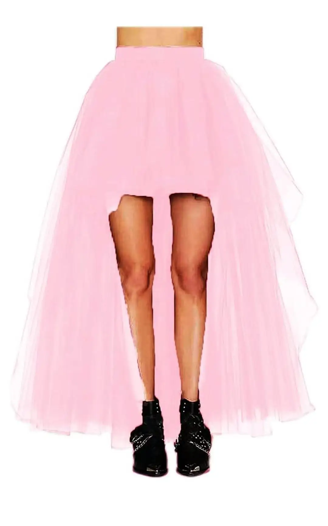 

9 Colors New Arrival High-low Maxi Skirt Petticoats For Cocktail Dress Elastic Waist Women's Tulle Gown Under Petticoat Party