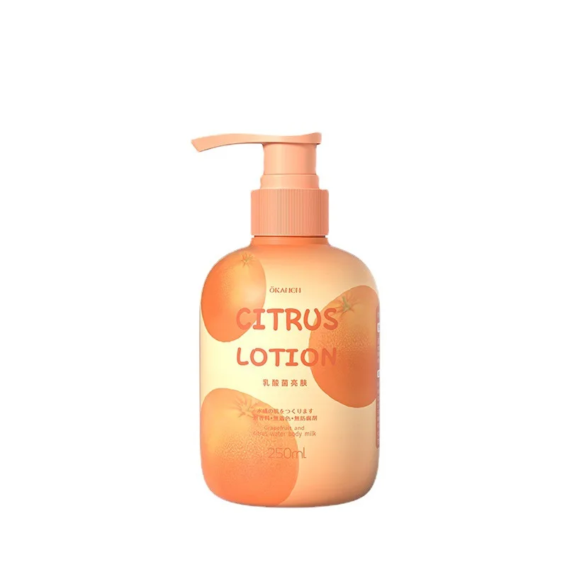 250ml Citrus & Zhizhi Peach Watery Lactobacillus Softening and Moisturizing Skin Brightening Body Lotion skin care products