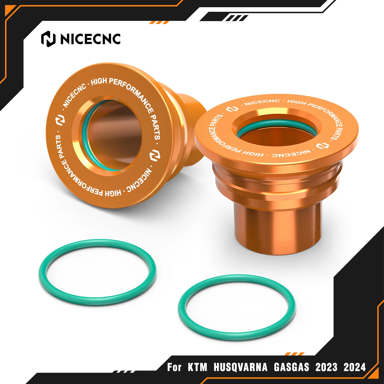 

NICECNC For KTM EXC 300 EXCF 350 SXF250 XCW 500 XCWF 2024 XC SX XCF SXF 150-450 2023-2024 22MM Rear Wheel Spacers Hub Collars