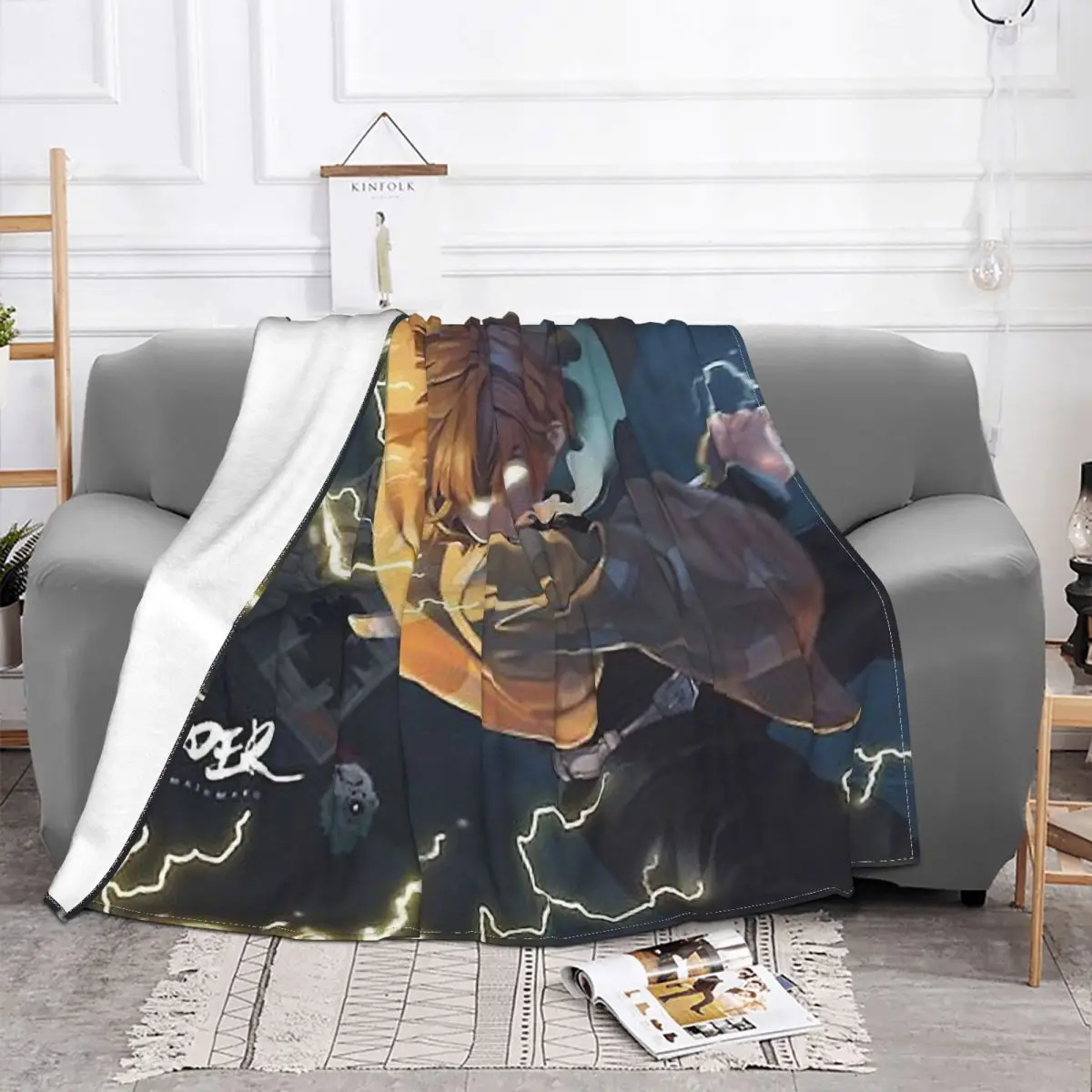 Zenistsu Blanket Dororo Fantasy Action Animation TV Series Fleece Velvet Super Warm Thin Throw Blankets For Sofa Rug Piece