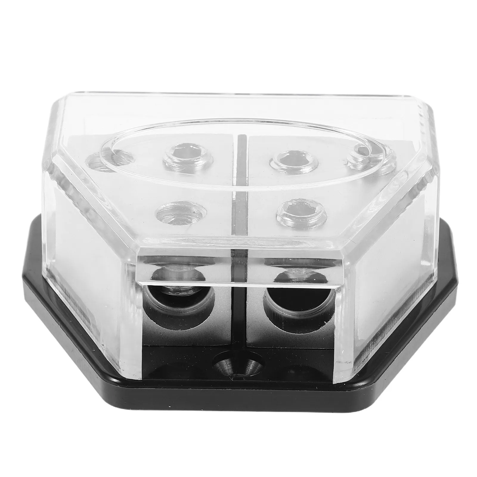 Car Audio Amplifier Power Distribution Block 6 Way Circuit Protector 2 Gauge in 4 Gauge Out Car Stereo Amplifier Terminal Block