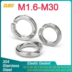 5/10/ 20/ 50pcs 304 Stainless Steel Spring Split Lock Washer Elastic Gasket M1.6 M2 M2.5 M3 M4 M5 M6 M8 M10 M12 M16 M24 M27 M30