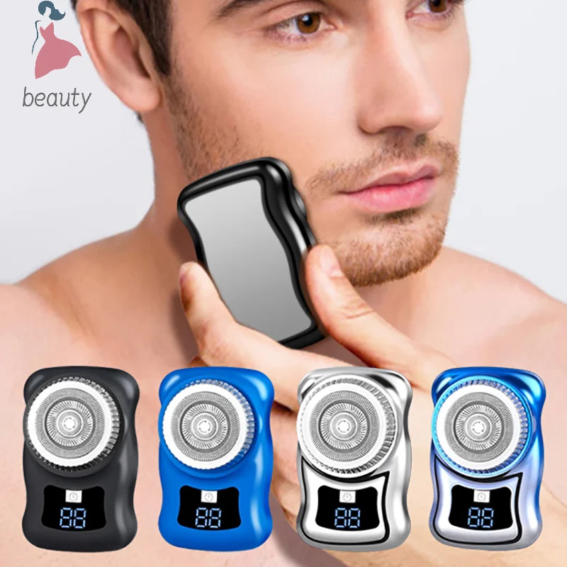 Mini Travel Shaver For Men Pocket Size Portable Washable Car Home Razor Rechargeable Cordless Shaving Face Beard Razor