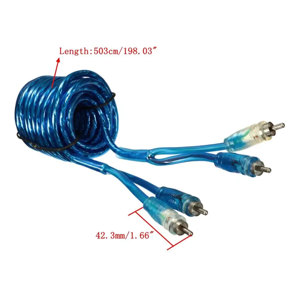 4 Gauge Screw Connector Kit Amplifier Install Wiring Complete Set 2800W Car Audio Cables Adapter Wiring Installation Cables