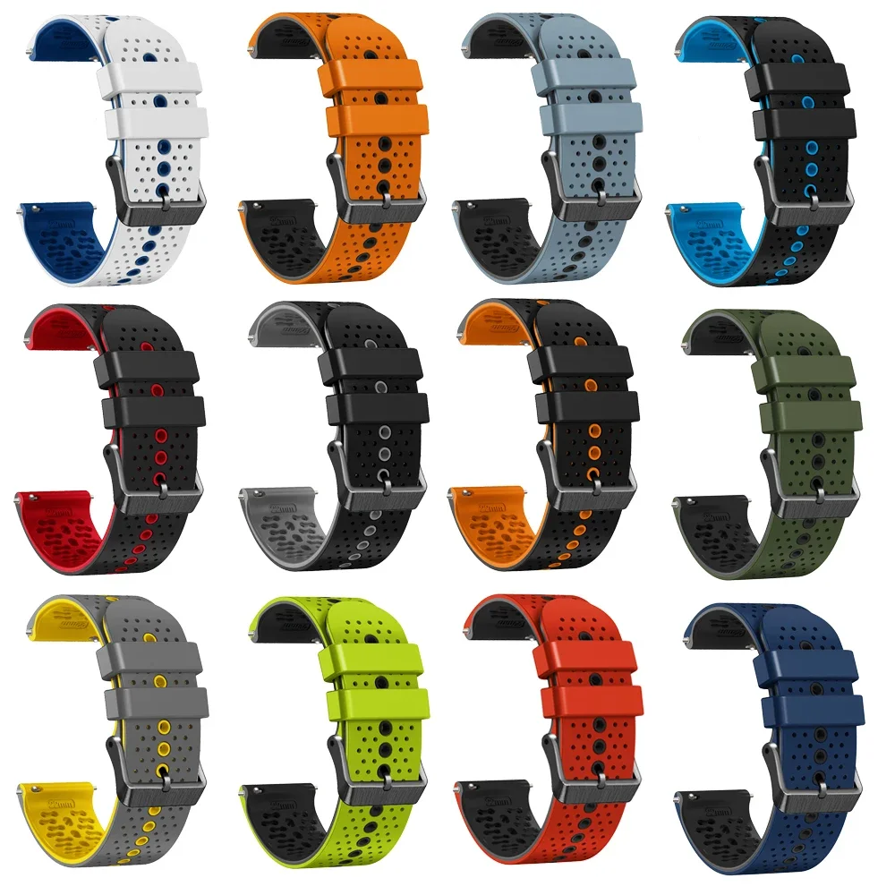 22mm Silicone Strap For Samsung Galaxy Watch 46mm SmartWatch Band for Galaxy Watch 3 45mm Gear S3 Frontier Bracelet Correa Belt