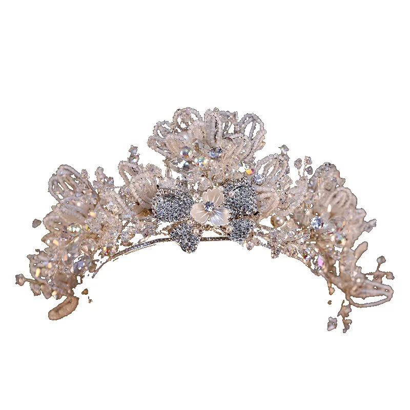 تاج غطاء الرأس أنثى مشرق الكورية موري نمط جديد أنيق فستان الزفاف فستان إكسسوارات الشعر تاج عيد الميلاد