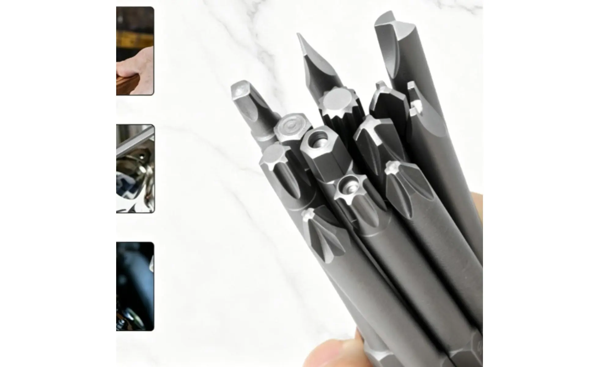 50 Pieces Attracting Screwdriver Bits Heat Treated Attracting Screwdriver Bit 1/4 Inch Driver Bits Strong Grip Tool Set
