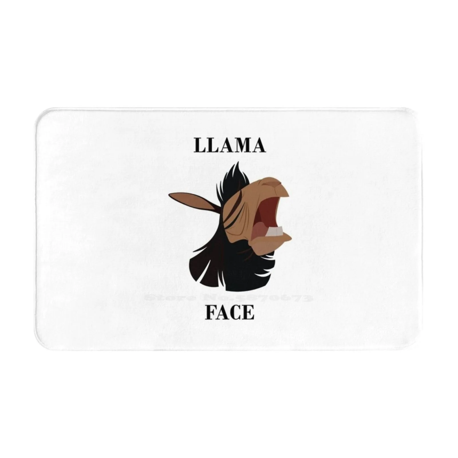 Llama Face! Soft Cushion Car Home Carpet Door Mat Kuzco Emperors New Groove Llama Face Drama Llama Cartoon Funny David Spade