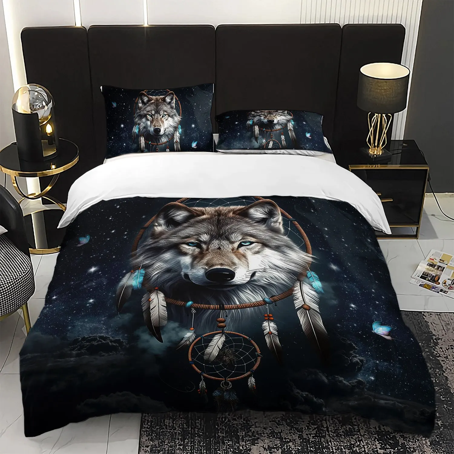 3-pieces-loup-capteur-de-reves-galaxie-literie-housse-de-couette-ensemble-boheme-loup-literie-couette-ensemble-loup-theme-lit-couette-ensemble-loup-mystique