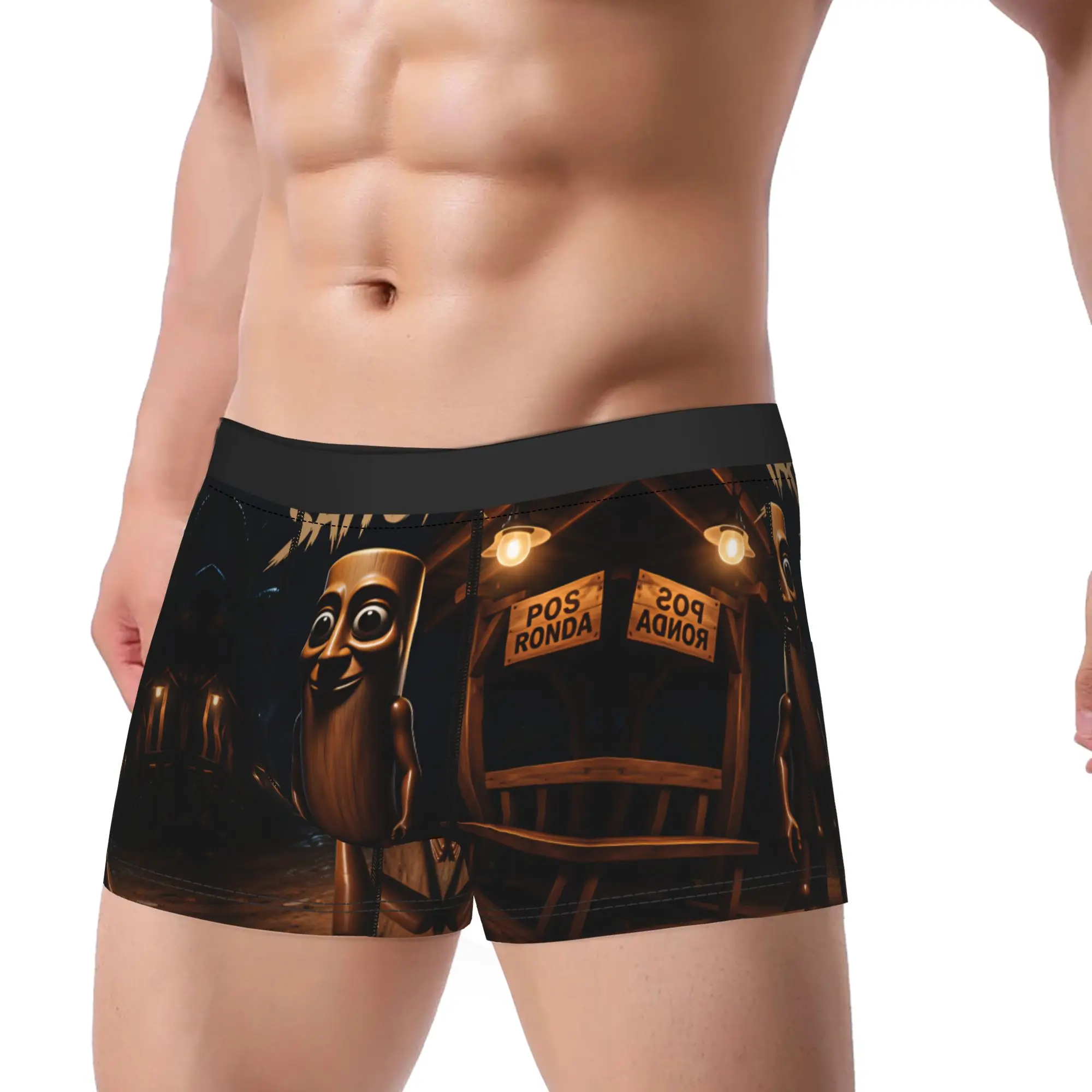 Tung Tung Sahur Midnight Moon Horror Meme Boxershorts 3D Pouch Underwear Trenky Printed Shorts Briefs Sexy Soft Males Underpants