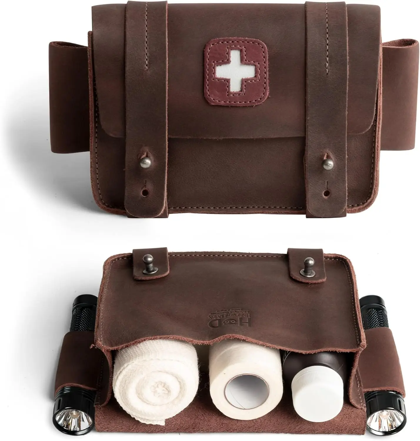 

Сумка для оказания первой помощи из натуральной кожи ручной работы, мини-чехол для хранения медицинских принадлежностей для набора для выживания и активного отдыха на природе