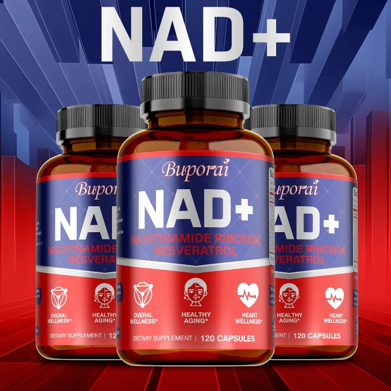 NAD+ Nicotinamide Riboside Resveratrol - Anti-aging, Promotes Cell Energy Metabolism and Repair, Improve Skin Vitality, Non-GMO