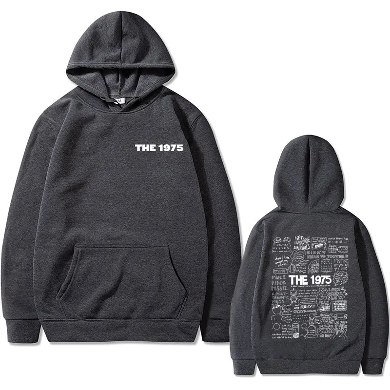 British Indie Alternative Rock Band The 1975 Graphic Hoodie Male Vintage Gothic Sweatshirt Men Fashion Casual Oversized Pullover