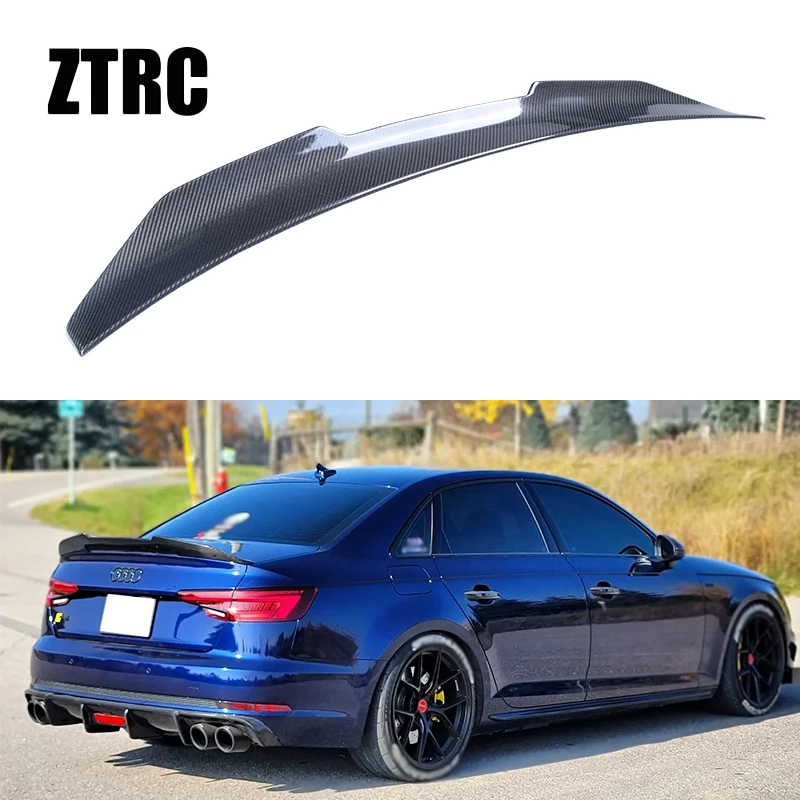 

For A4/S4 B9 B9.5 PSM Style Real carbon fiber material Rear Spoiler Trunk wing 2017-2024
