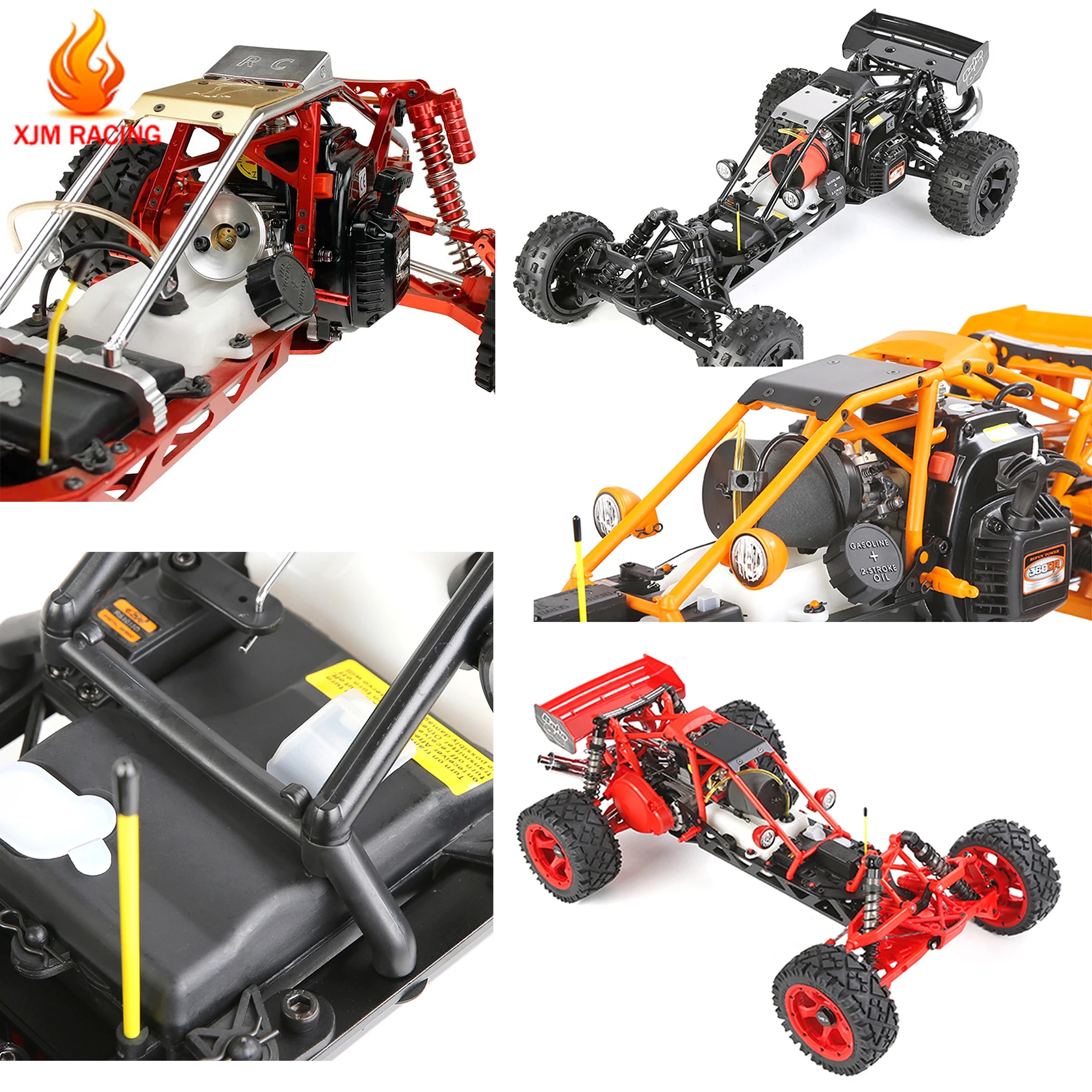 Kit de gaiola de rolo ou suporte de teto ou alça ou trilho inferior traseiro para 1/5 HPI ROFUN BAHA KM ROVAN BAJA 5B SS Truck Rc Car Gas Parts