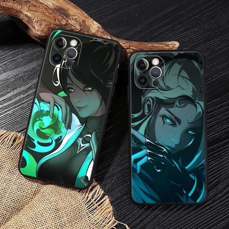 Valorant Astra Killjoy Viper Funda For iphone 15 Pro Max Case For iPhone 14 11 12 13 Mini 15 Pro 14Plus XS 8 SE2 Case Soft Cover