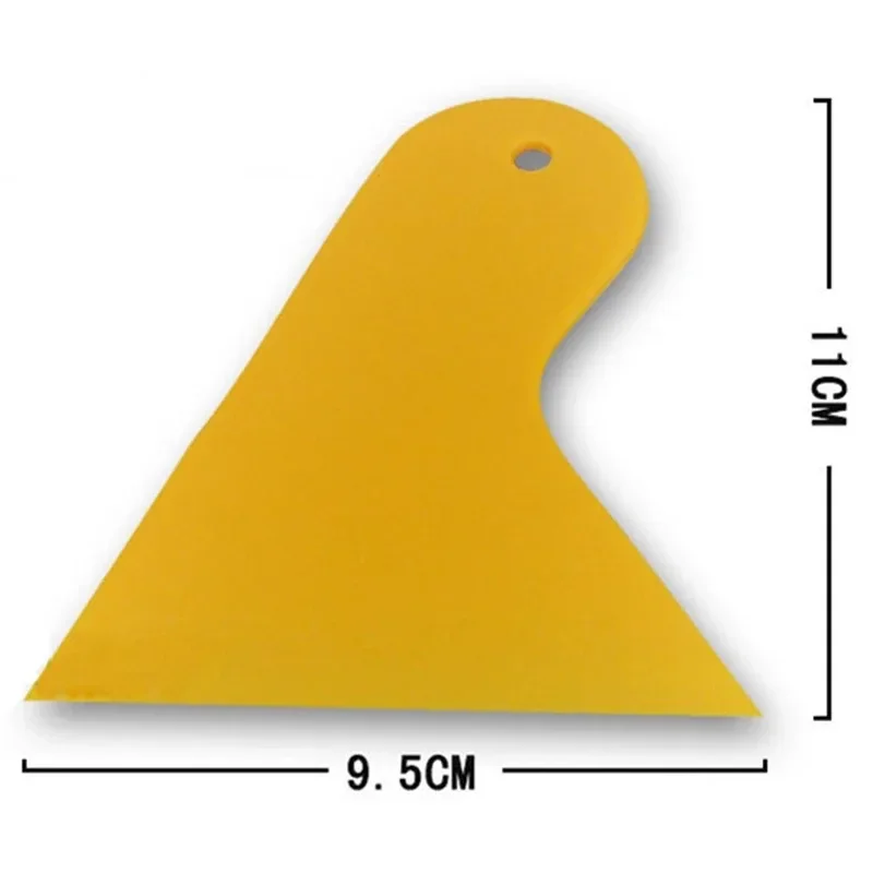 10pcs Mini Car Film Wrap Scraper Tools Yellow Hard Sticker Smoothing Triangle Squeegee Car Window Vinyl Wrap Film Tools