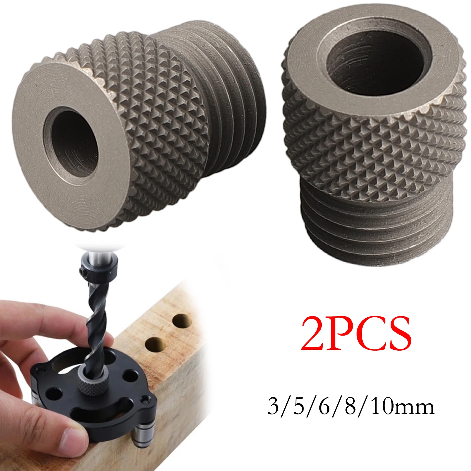 2PCS Self Centering Doweling Jig Drill Guide Locator M14x1.5 Thread For Woodworking Drill Bit Log Tenon Hole Punch Position Tool