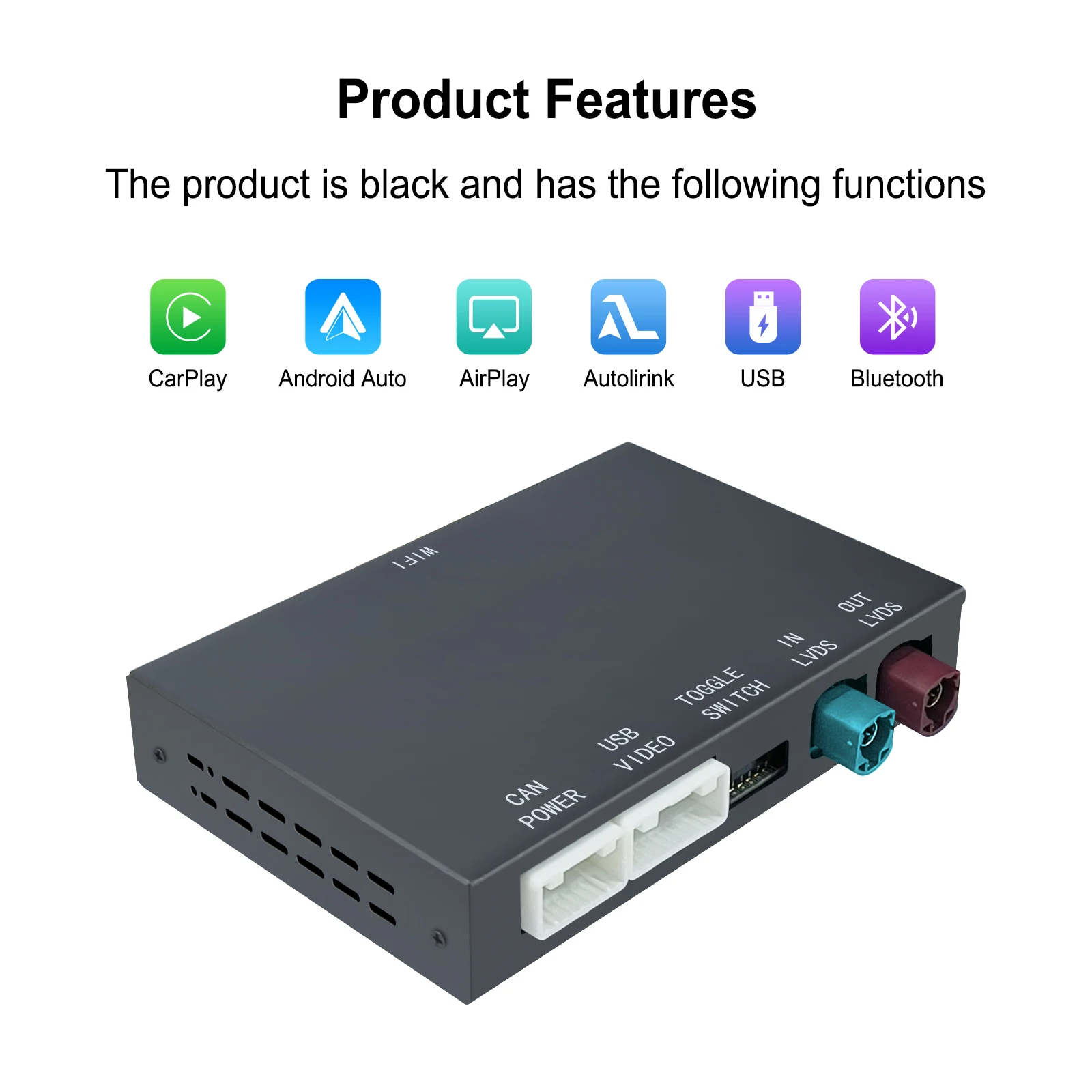 Ezonetronics Wireless CarPlay Android Auto Nachrüstsatz Decoderbox für BMW CIC 1 3 5 6 7 Serie X1 X3 X5 X6 Z4 Spiegellink