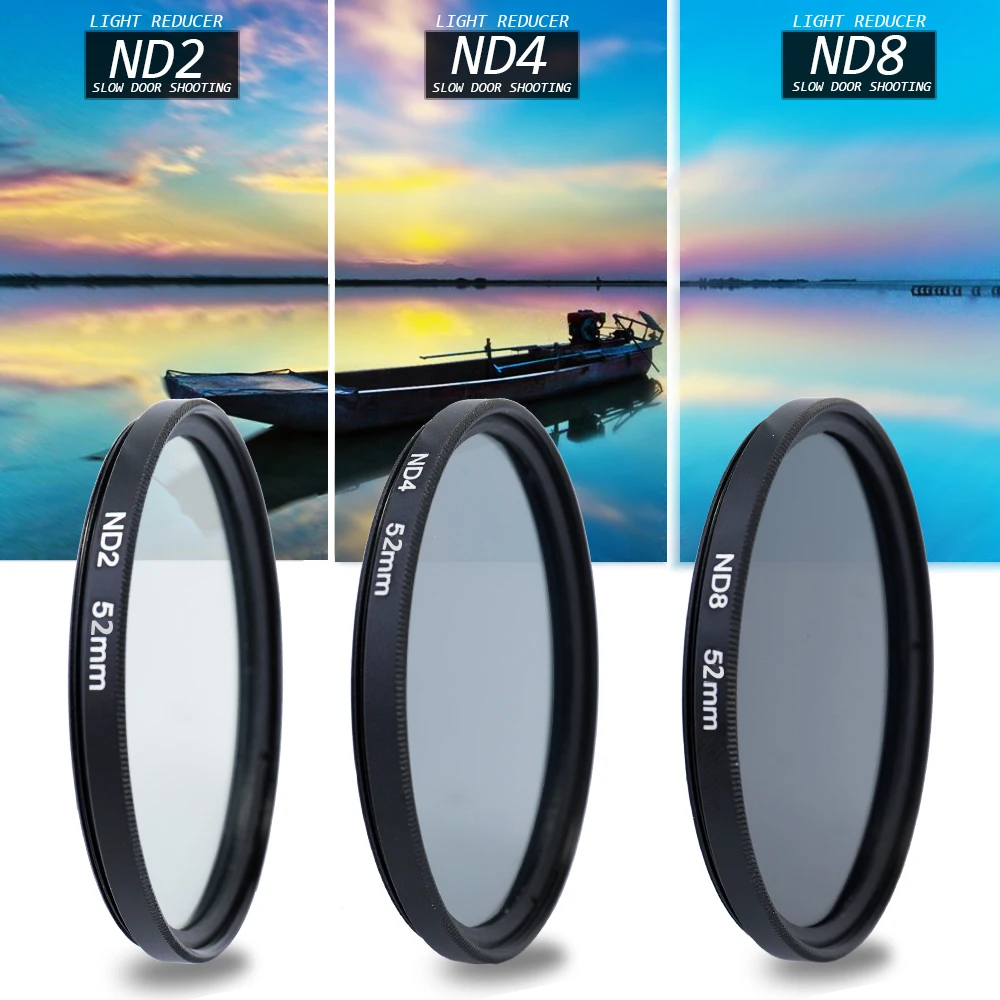 Professional Camera UV CPL FLD Lens Filters Kit and Altura Photo ND Neutral Density Filter Set Photography Accessories 58mm