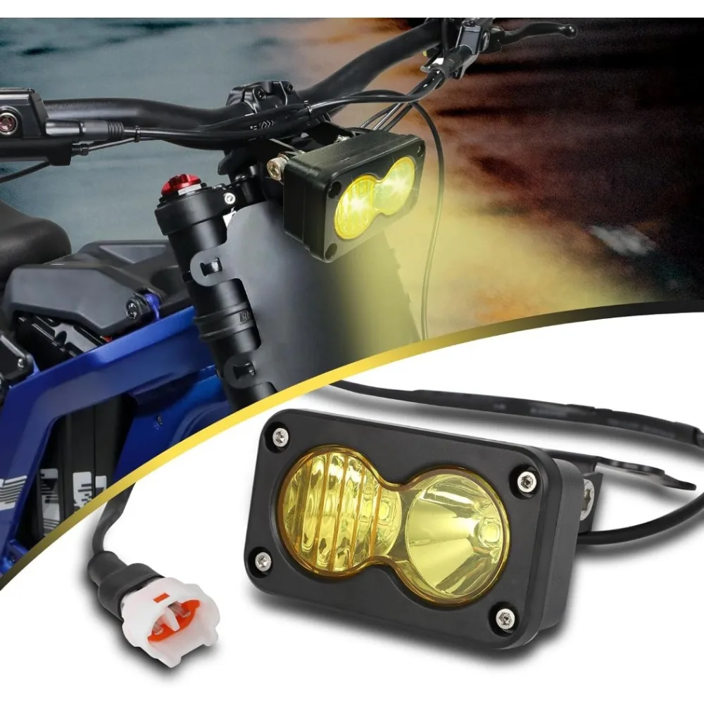 Motoparty Headlamp Kit With Switch For Sur-Ron SurRon Segway Talaria Yellow 6000-6500K Spot