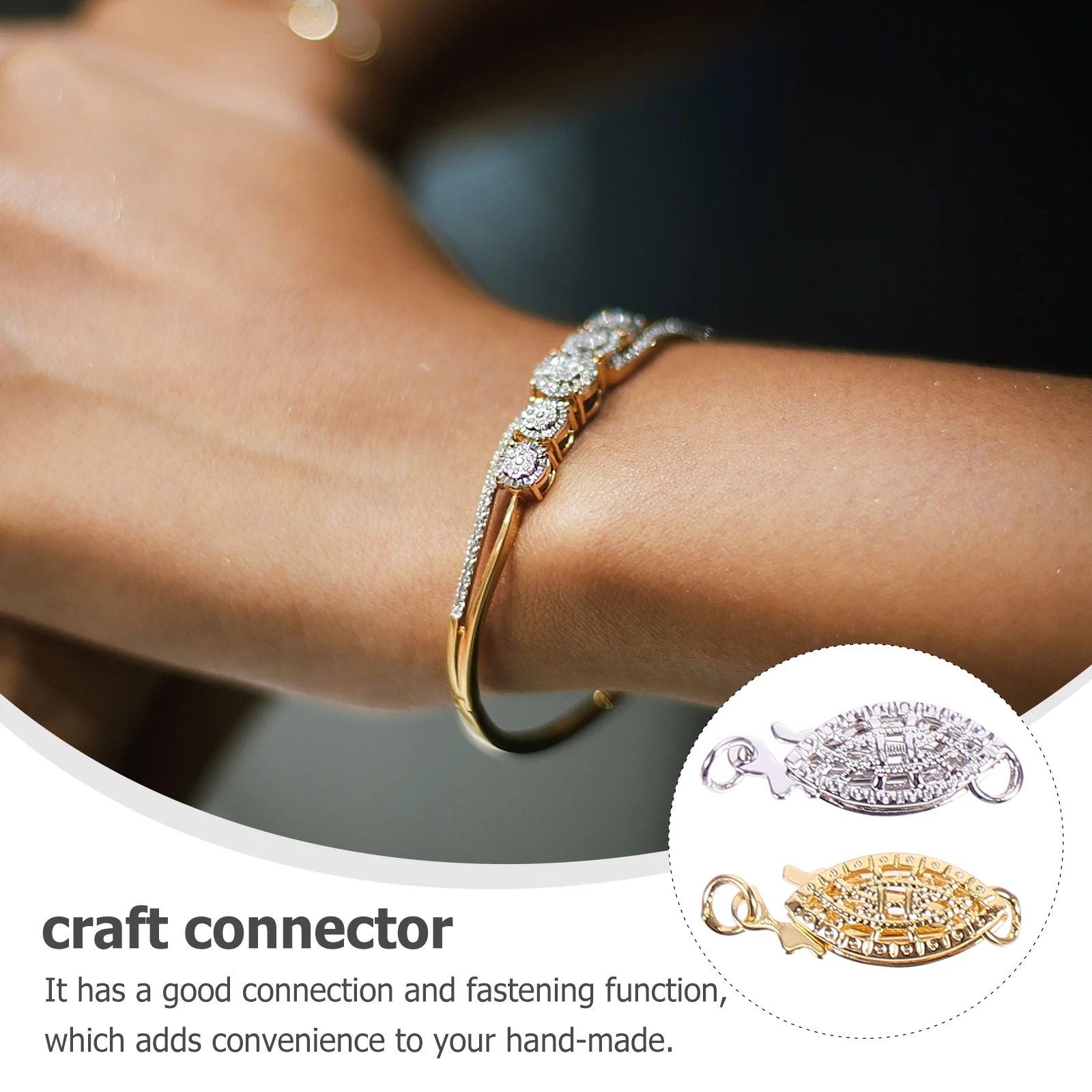 

10 шт., застежка-рыбий крючок для изготовления ювелирных изделий, элегантный разъем для рукоделия из сплава, маленькое изысканное ожерелье, браслет, скользящая застежка