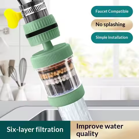 Water Faucet Filter for Kitchen, Multi-Stage Cartridge with Carbon for Clean Drinking Water, Easy Install &amp; Taste Improvement