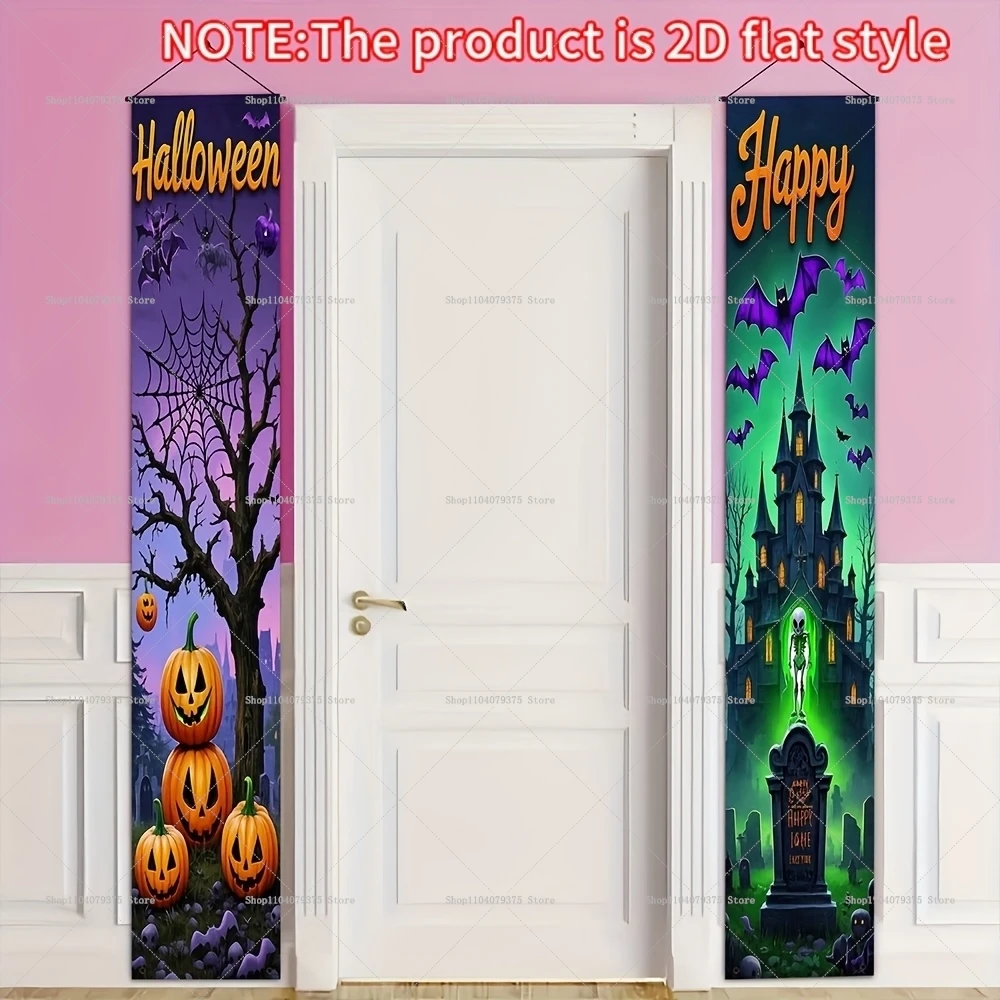 

Хэллоуин крыльцо баннер висит Хэллоуин тыква голова череп летучая мышь домашняя комната праздничное украшение товары для вечеринок