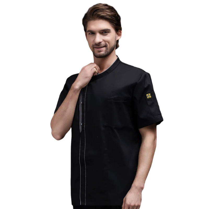 Uniforme de Chef occidental para hombre y mujer, ropa de trabajo de manga corta para cafetería, cocina, panadería, comida rápida