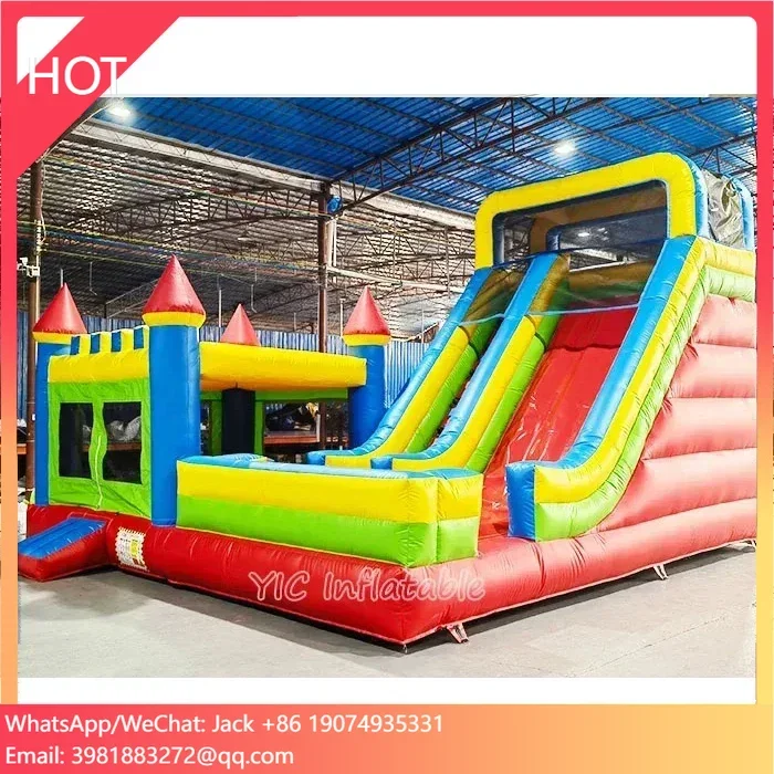 

Commercial Outdoor Inflatable Bouncer Slide Combo Kids' Jumping Castle with Slide Blower Easy Repair Accessory for Entertainment
