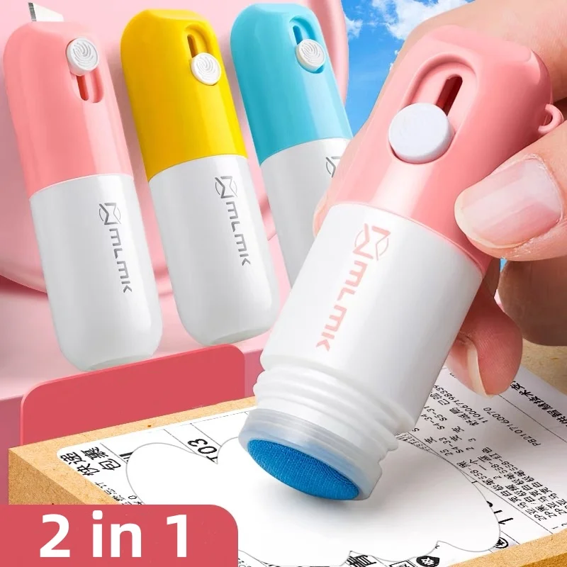 

20/10ML Thermal Paper Correction Fluid with Unboxing Knife Portable Durable Thermal Paper Data Identity Protection Fluid Eraser