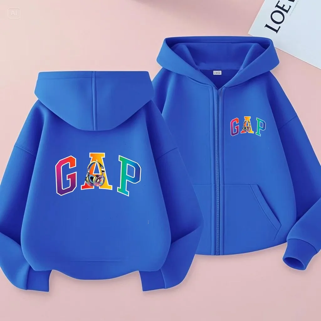 Neuer Kinder-Sport-Sweatshirt im Loose-Fit-Stil, Lässig und Warm mit Reißverschluss-Kapuze, Geeignet für Jungen und Mädchen im Alter von 3 bis 12 Jahren – Detail 8